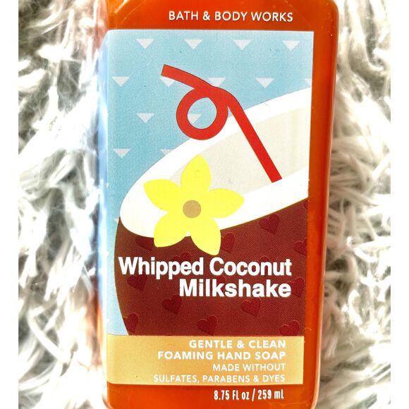 Bath & Body Works Whipped Coconut Milkshake Gentle Foaming Hand Soap Bundle New - Picture 2 of 3